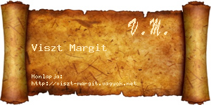 Viszt Margit névjegykártya